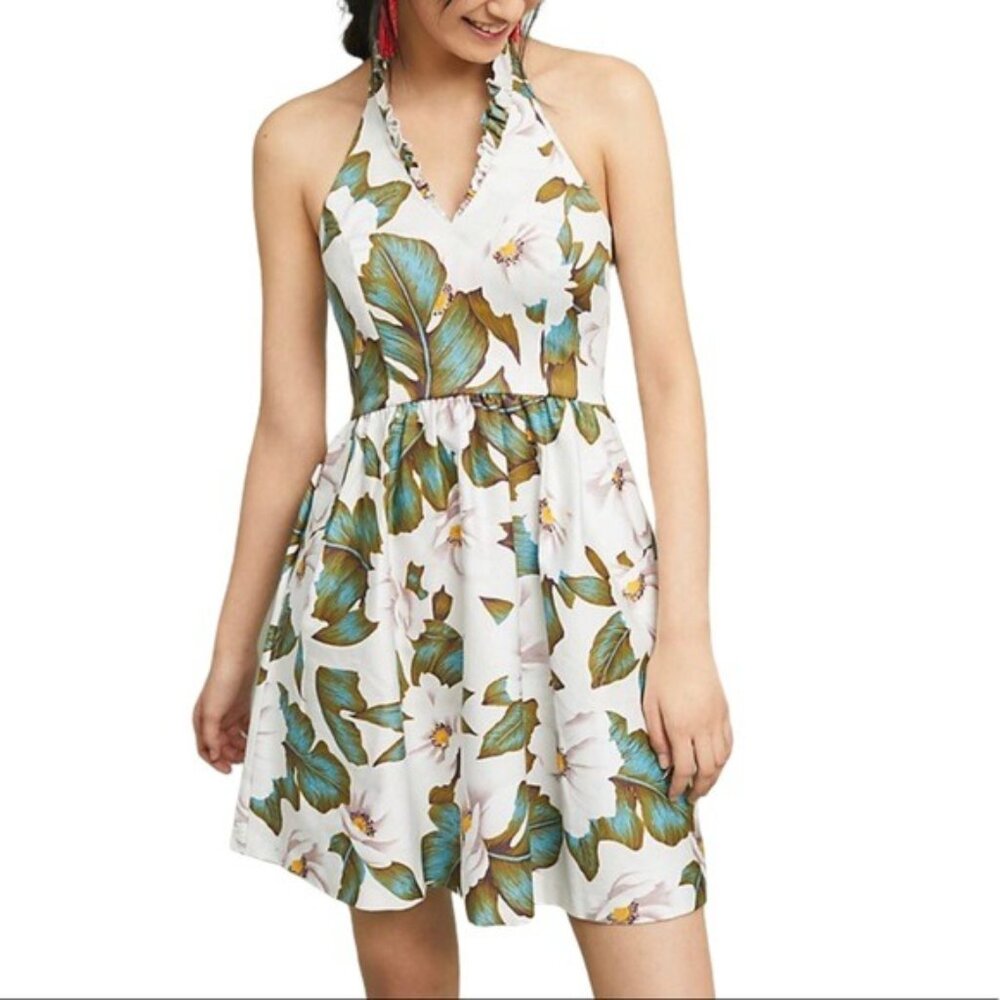 Anthropologie Larke Designs Magnolia Ruffled Dress Size 2 NWT